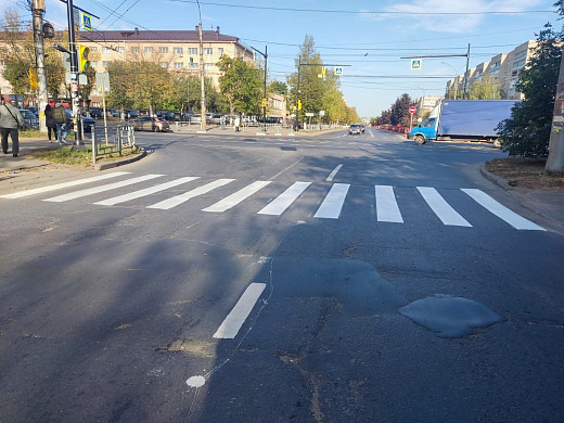 В Иванове планируют нанести еще тысячу кв. м разметки на переходах